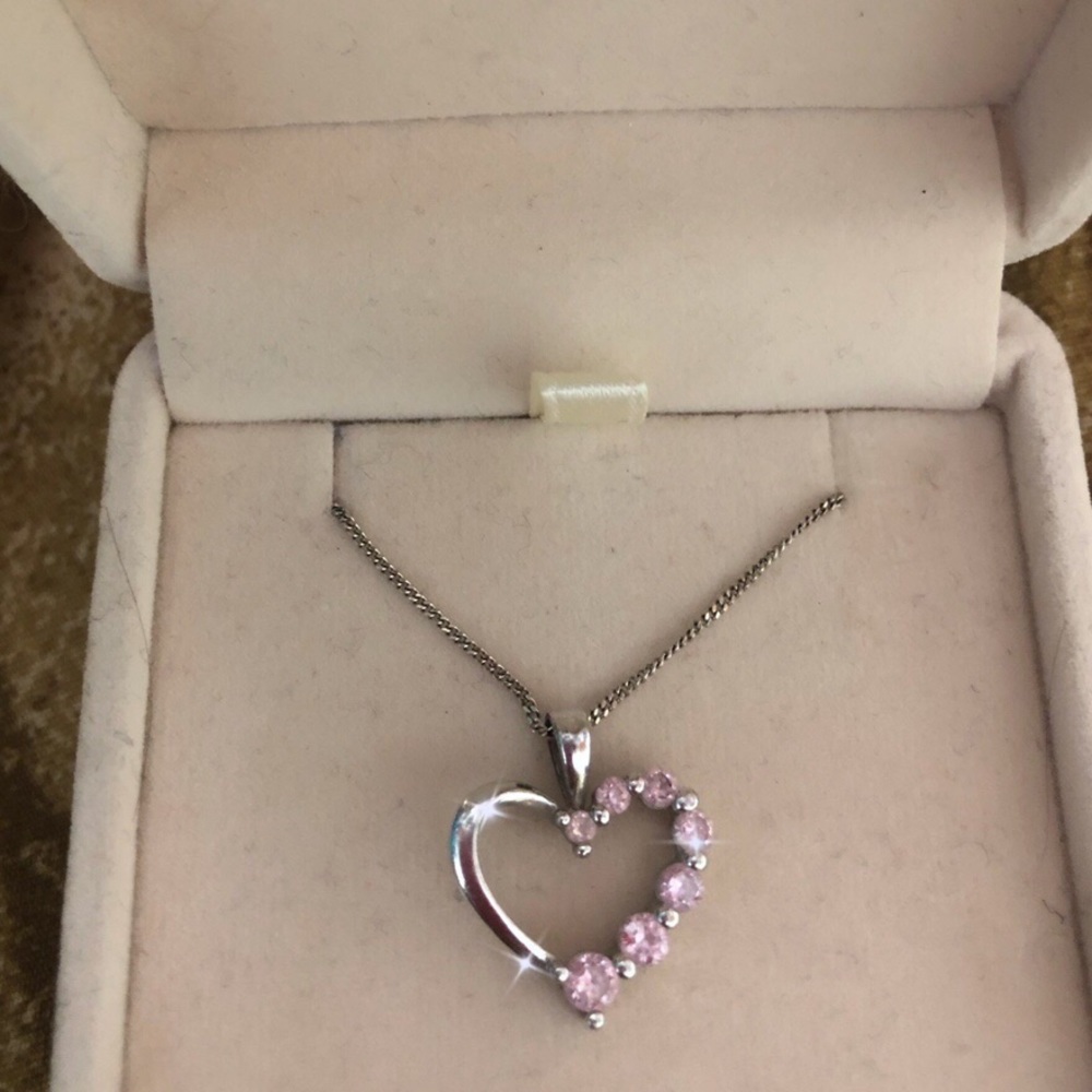 Sterling silver heart necklace